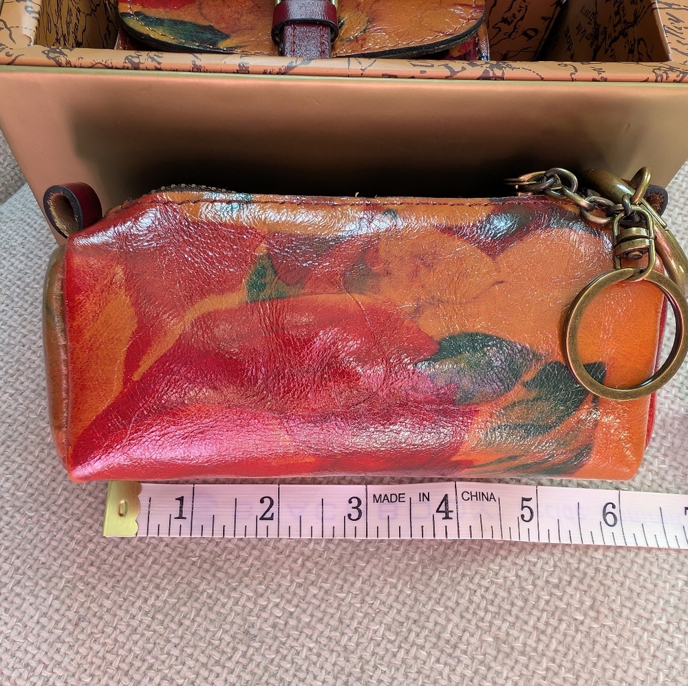 Colorful Leather Key & Card Holder Set - Picture 4 of 6